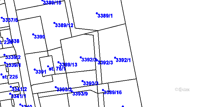 Parcela st. 410/14 v KÚ Kunštát u Orlického Záhoří, Katastrální mapa