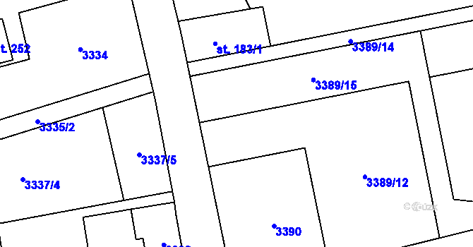 Parcela st. 410/17 v KÚ Kunštát u Orlického Záhoří, Katastrální mapa