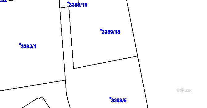 Parcela st. 3389/5 v KÚ Kunštát u Orlického Záhoří, Katastrální mapa