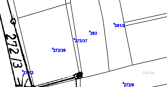 Parcela st. 263 v KÚ Orlík nad Vltavou, Katastrální mapa