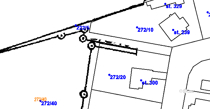 Parcela st. 272/20 v KÚ Orlík nad Vltavou, Katastrální mapa