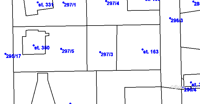 Parcela st. 297/3 v KÚ Orlík nad Vltavou, Katastrální mapa