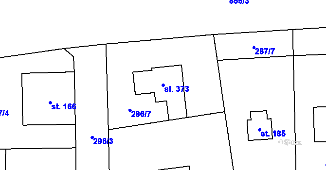 Parcela st. 373 v KÚ Orlík nad Vltavou, Katastrální mapa