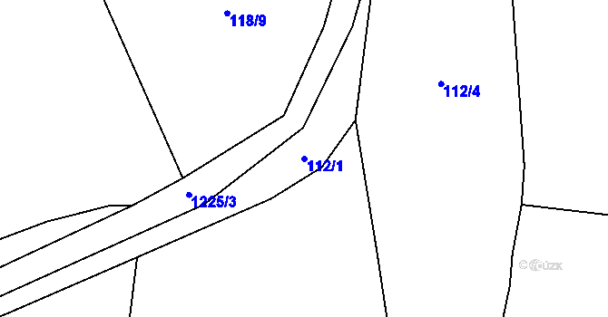 Parcela st. 112/1 v KÚ Orlov u Jistebnice, Katastrální mapa
