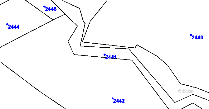 Parcela st. 2441 v KÚ Orlová, Katastrální mapa