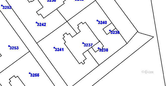 Parcela st. 3237 v KÚ Orlová, Katastrální mapa