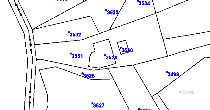 Parcela st. 3529 v KÚ Orlová, Katastrální mapa