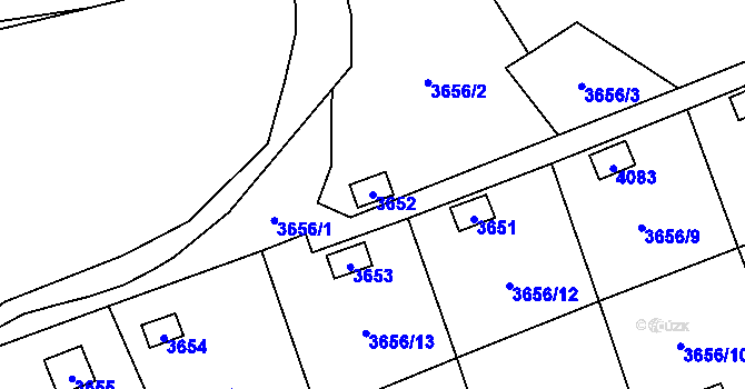 Parcela st. 3652 v KÚ Orlová, Katastrální mapa