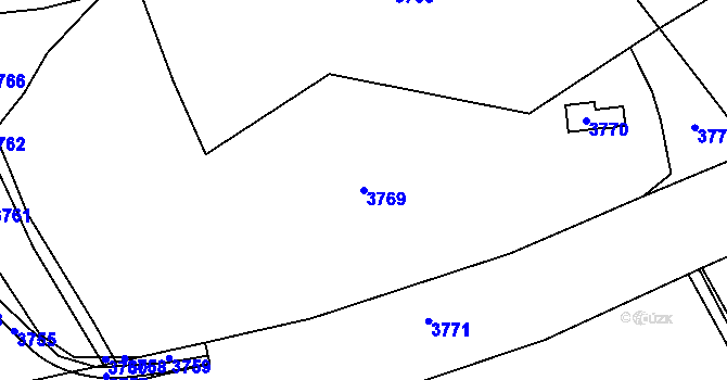 Parcela st. 3769 v KÚ Orlová, Katastrální mapa
