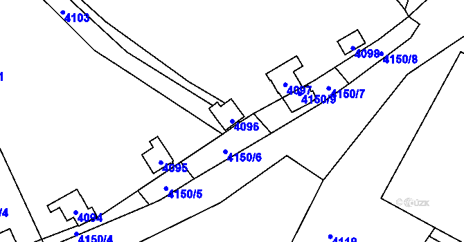 Parcela st. 4096 v KÚ Orlová, Katastrální mapa