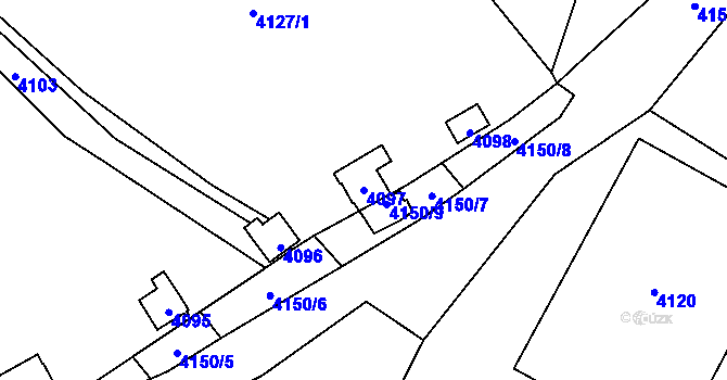 Parcela st. 4097 v KÚ Orlová, Katastrální mapa