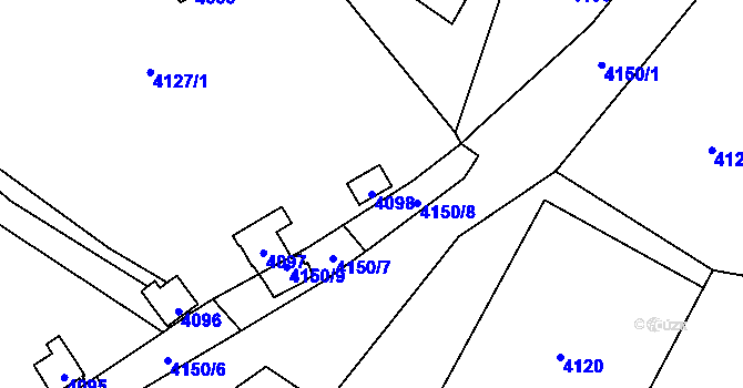 Parcela st. 4098 v KÚ Orlová, Katastrální mapa