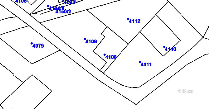 Parcela st. 4108 v KÚ Orlová, Katastrální mapa
