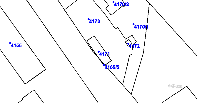 Parcela st. 4171 v KÚ Orlová, Katastrální mapa
