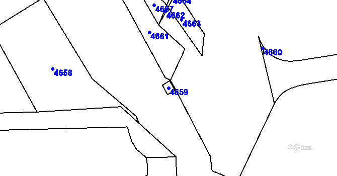 Parcela st. 4659 v KÚ Orlová, Katastrální mapa