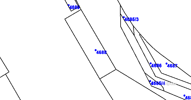 Parcela st. 4688 v KÚ Orlová, Katastrální mapa