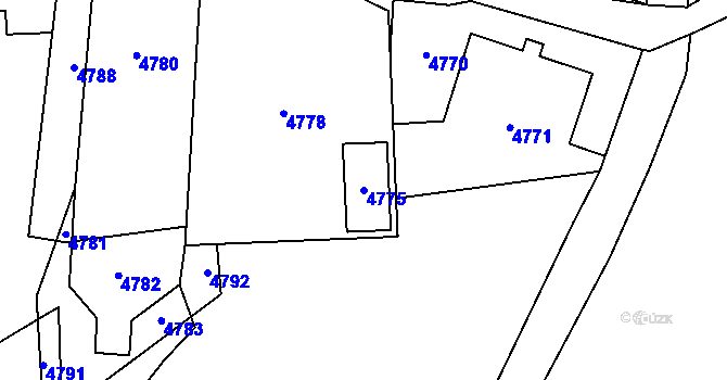 Parcela st. 4775 v KÚ Orlová, Katastrální mapa