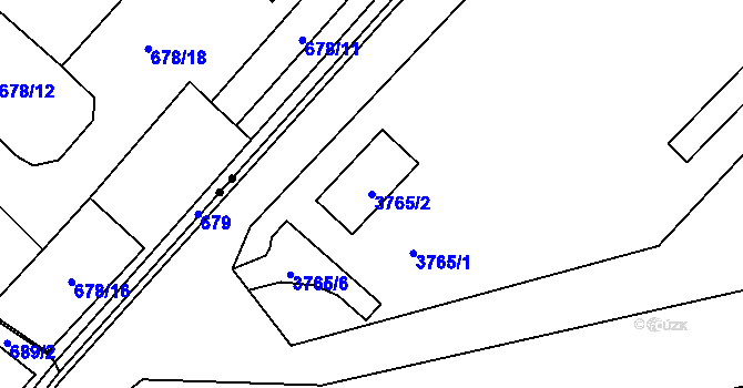 Parcela st. 3765/2 v KÚ Orlová, Katastrální mapa