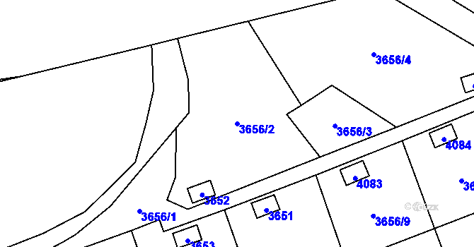 Parcela st. 3656/2 v KÚ Orlová, Katastrální mapa