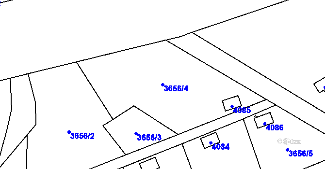 Parcela st. 3656/4 v KÚ Orlová, Katastrální mapa