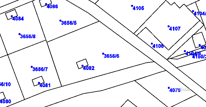 Parcela st. 3656/6 v KÚ Orlová, Katastrální mapa