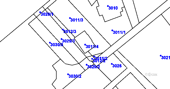 Parcela st. 3011/4 v KÚ Orlová, Katastrální mapa