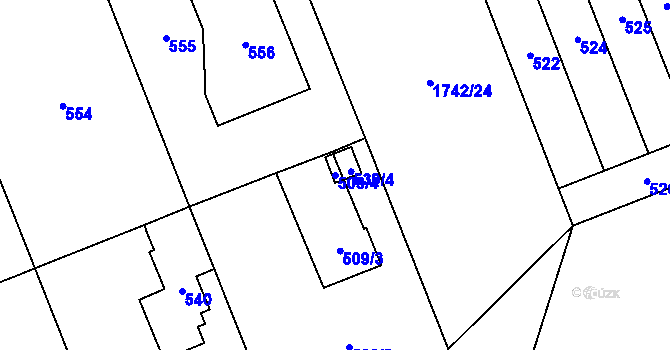 Parcela st. 509/4 v KÚ Orlová, Katastrální mapa