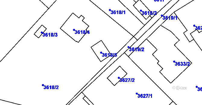 Parcela st. 3618/5 v KÚ Lazy u Orlové, Katastrální mapa