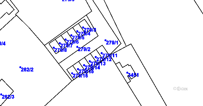 Parcela st. 279/11 v KÚ Poruba u Orlové, Katastrální mapa