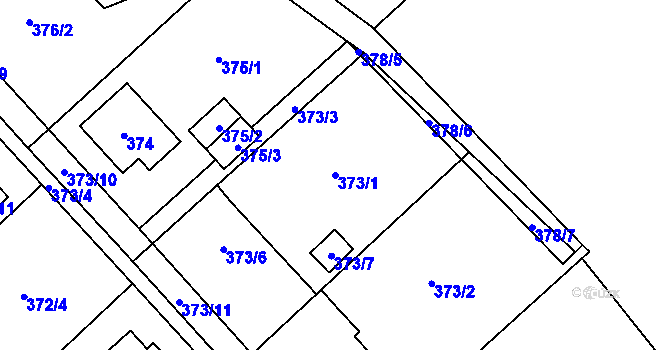 Parcela st. 373/1 v KÚ Poruba u Orlové, Katastrální mapa