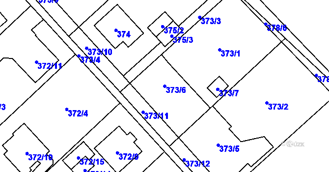Parcela st. 373/6 v KÚ Poruba u Orlové, Katastrální mapa