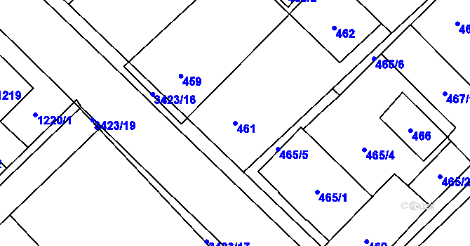 Parcela st. 461 v KÚ Poruba u Orlové, Katastrální mapa
