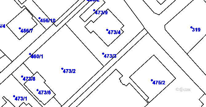Parcela st. 473/3 v KÚ Poruba u Orlové, Katastrální mapa