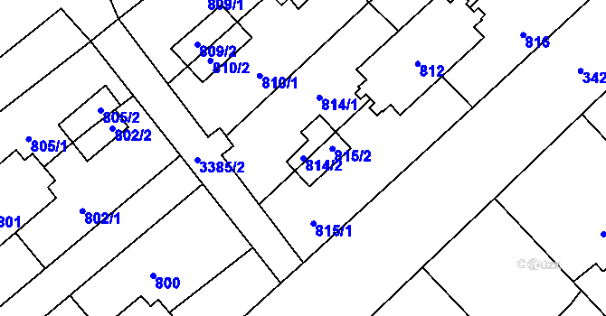 Parcela st. 814/2 v KÚ Poruba u Orlové, Katastrální mapa