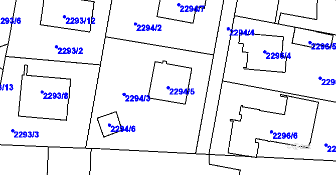 Parcela st. 2294/5 v KÚ Poruba u Orlové, Katastrální mapa