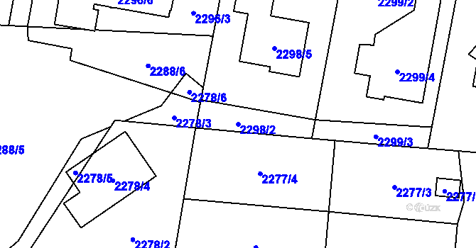 Parcela st. 2298/2 v KÚ Poruba u Orlové, Katastrální mapa