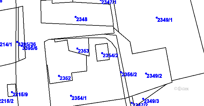 Parcela st. 2354/2 v KÚ Poruba u Orlové, Katastrální mapa