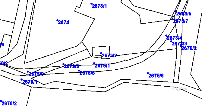 Parcela st. 2673/2 v KÚ Poruba u Orlové, Katastrální mapa