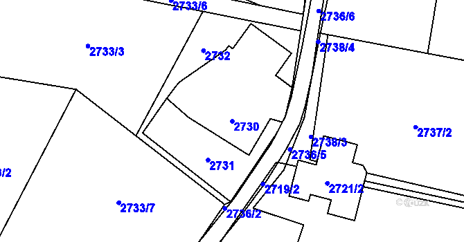 Parcela st. 2730 v KÚ Poruba u Orlové, Katastrální mapa
