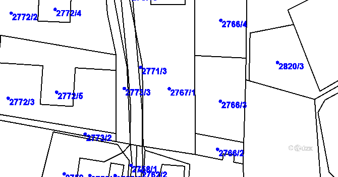 Parcela st. 2767/1 v KÚ Poruba u Orlové, Katastrální mapa