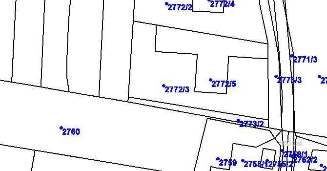 Parcela st. 2772/3 v KÚ Poruba u Orlové, Katastrální mapa