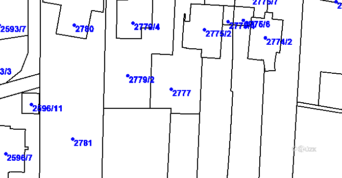 Parcela st. 2777 v KÚ Poruba u Orlové, Katastrální mapa