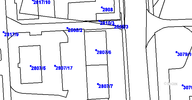Parcela st. 2807/6 v KÚ Poruba u Orlové, Katastrální mapa