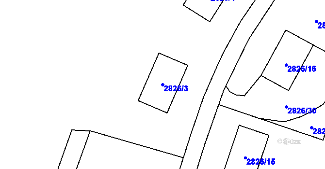 Parcela st. 2826/3 v KÚ Poruba u Orlové, Katastrální mapa