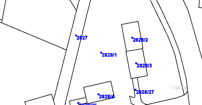Parcela st. 2828/1 v KÚ Poruba u Orlové, Katastrální mapa