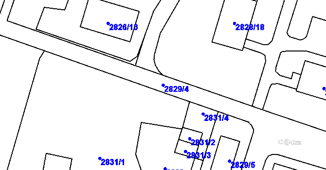Parcela st. 2829/4 v KÚ Poruba u Orlové, Katastrální mapa