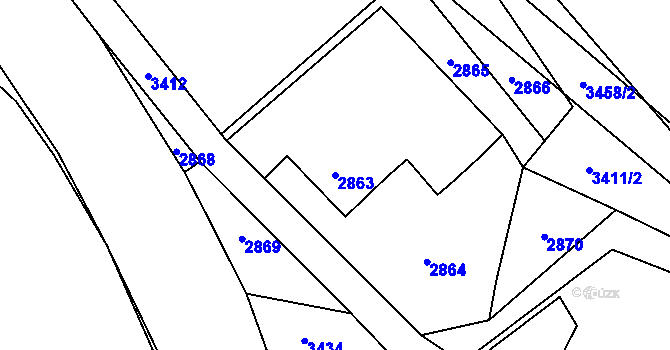 Parcela st. 2863 v KÚ Poruba u Orlové, Katastrální mapa