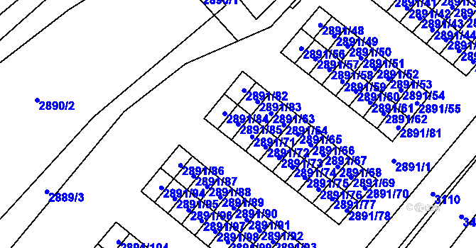 Parcela st. 2891/85 v KÚ Poruba u Orlové, Katastrální mapa