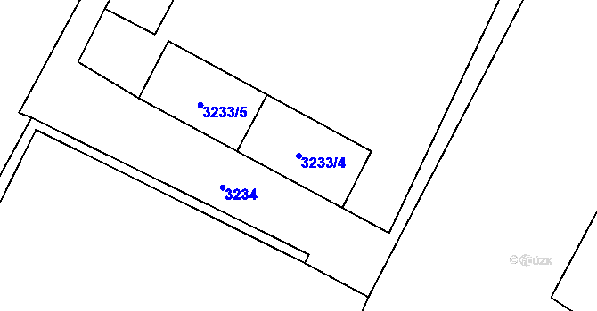 Parcela st. 3233/4 v KÚ Poruba u Orlové, Katastrální mapa