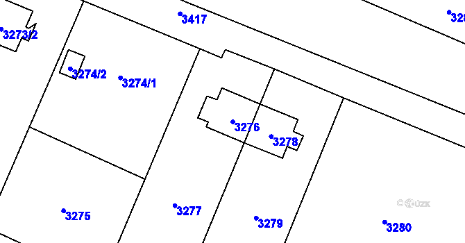 Parcela st. 3276 v KÚ Poruba u Orlové, Katastrální mapa